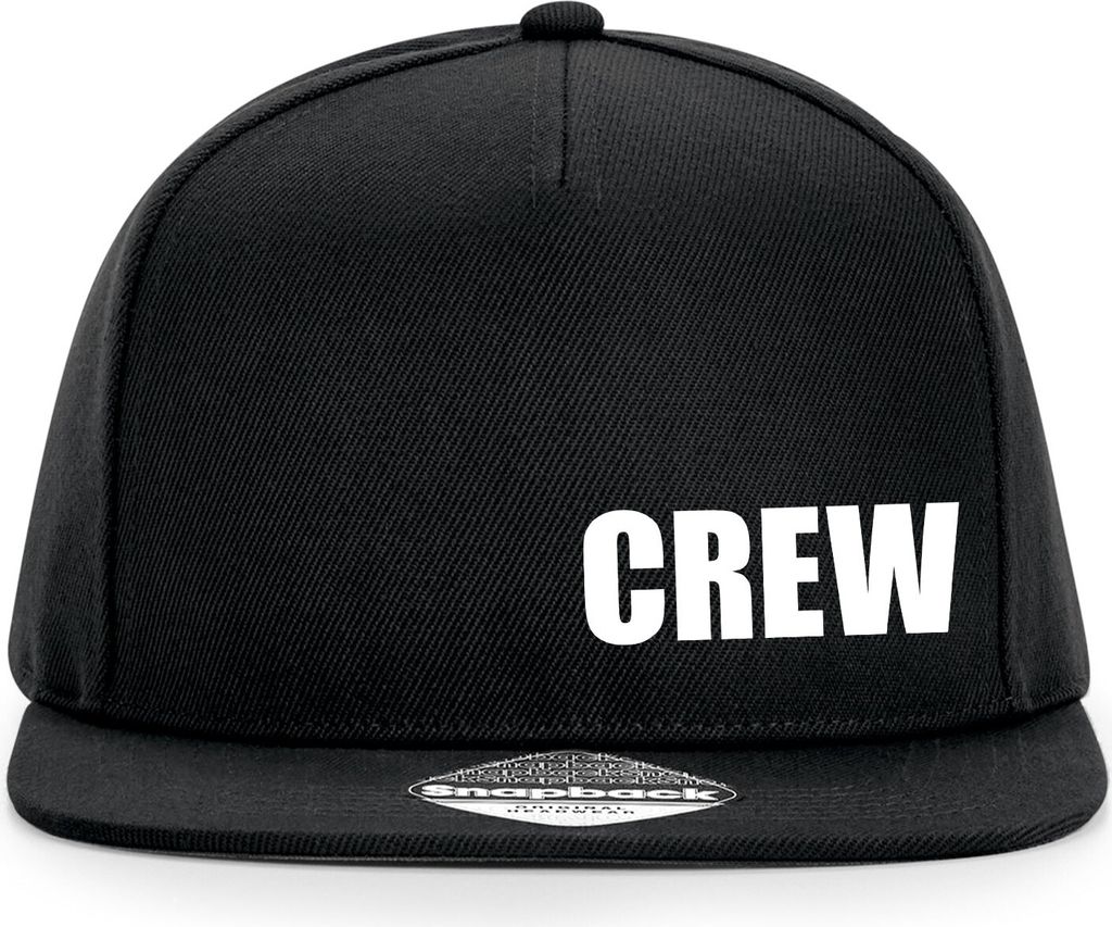 Huuraa Cappy Mütze Crew Schriftzug Black Polyester Snapback Kappe Geschenkidee
