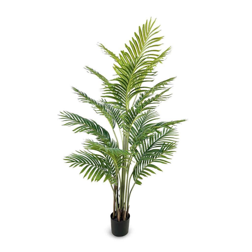 IvoQ Künstliche Palme 150 cm – Realistische Kunstpalme wie echt – UV-beständige Kunstpflanze für Innen & Außen – Wartungsfreie Deko-Palme...
