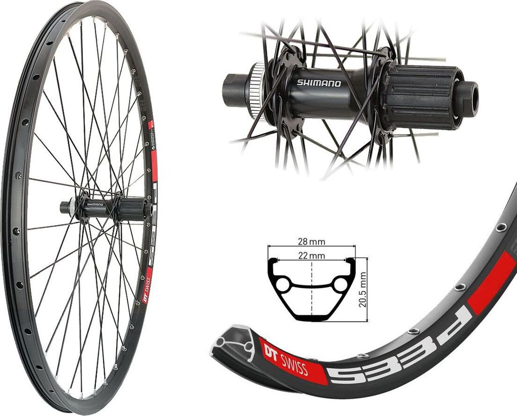 27,5 Zoll Hinterrad DT Swiss Disc Shimano MT400BB BOOST Produktbild