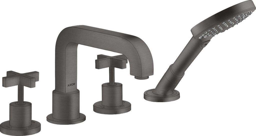 hansgrohe AXOR Citterio 4-Loch Fliesenrandarmatur mit Kreuzgriffen, 39453340
