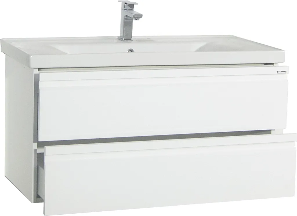 Lavabo Double Structure Silora XL Blanc Mat Haute Résistance 100cm