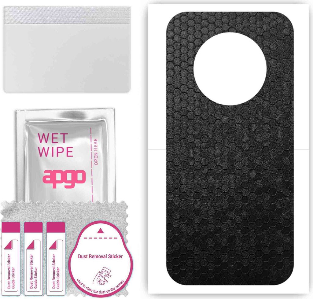 apgo Rückseite Schutzfolie, Skin, kompatibel mit Doogee X97 Pro, Hinten Displayschutzfolie aus Vinylfolie, kratzfest, einfache Montage - Schwarze ...