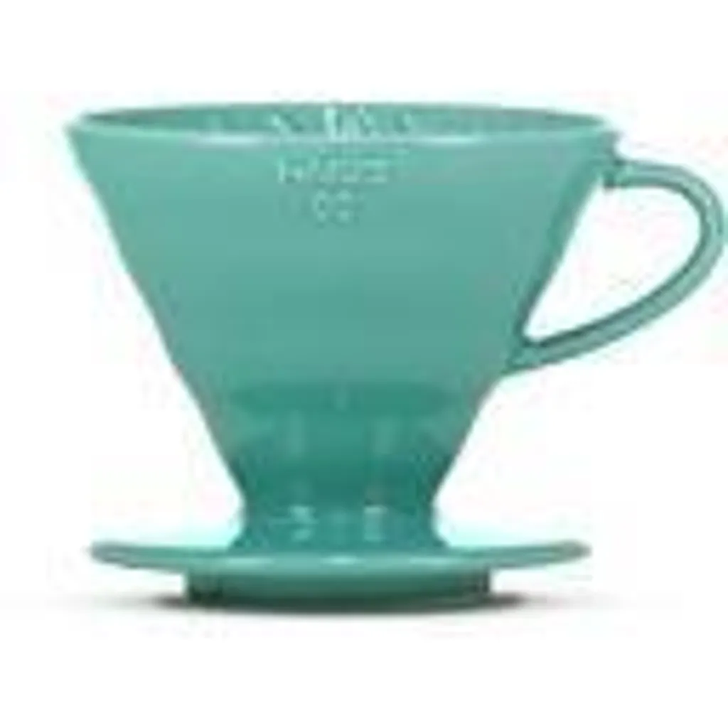 Dripper Céramique Thermique V60 02 Vert Turquoise avec Spirales