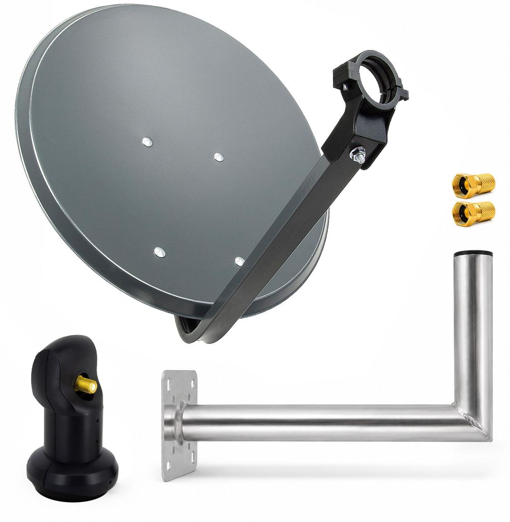 PremiumX SAT Anlage 45cm Satellitenantenne Anthrazit Single Produktbild 