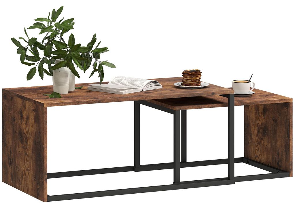 Lot de 2 tables d'appoint HOMCOM, tables basses, Image du produit 
