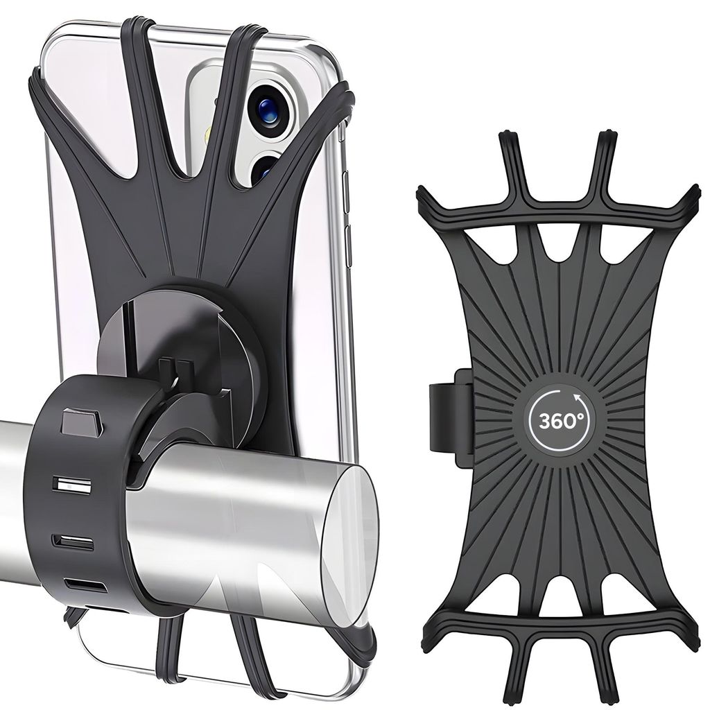 Telefoonhouder Fiets - 360° Rotatie - GSM Houder Fiets - Productafbeelding 