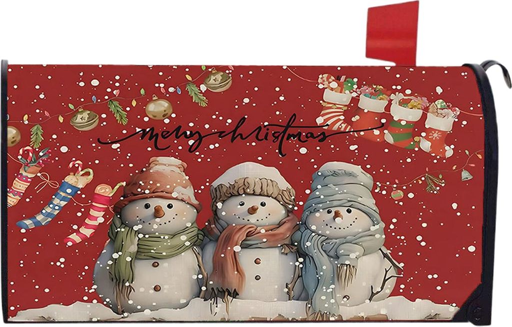 Magnetische Briefkastenabdeckung für den Winter, Standardgröße 18 x 21 Zoll, Briefkastenabdeckung mit Weihnachtsmotiv, Feiertagspost, Briefkaste...