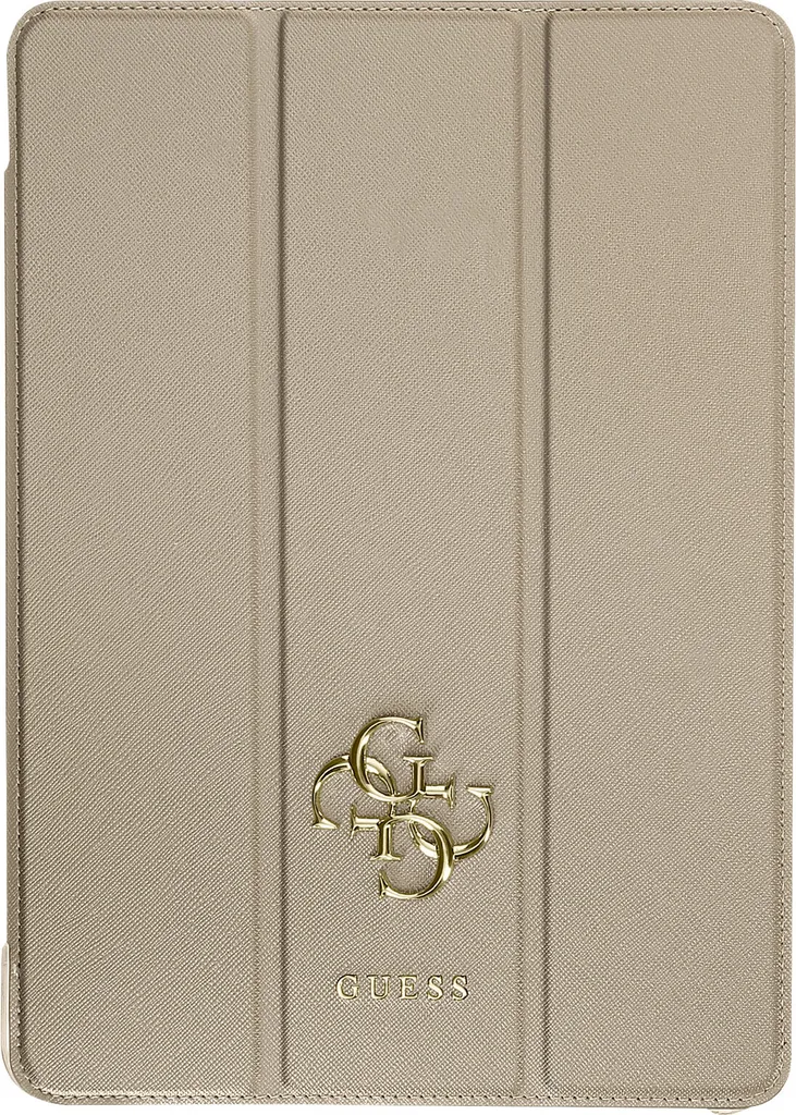 Cover iPad 11 2021 Guess Oro Saffiano: L'Accessorio Glamour Definitivo