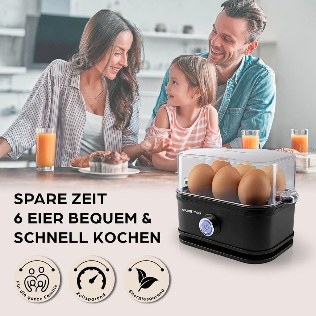 GOURMETmaxx Eierkocher für 6 Eier