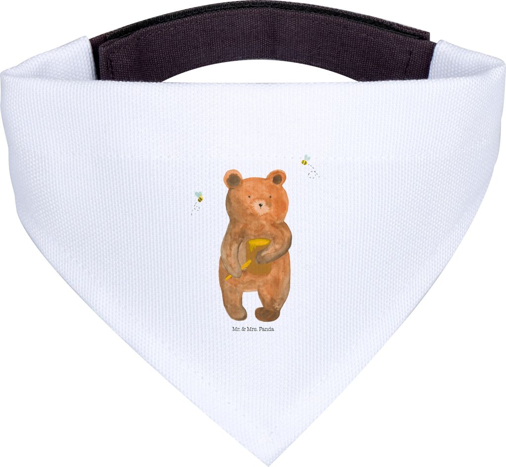 Mr. & Mrs. Panda Halstuch Für Hunde Bär Honig - Weiß - Geschenk, Teddy, Hundehalstuch, Tuch, Verliebte, Partner, Liebe, Hund