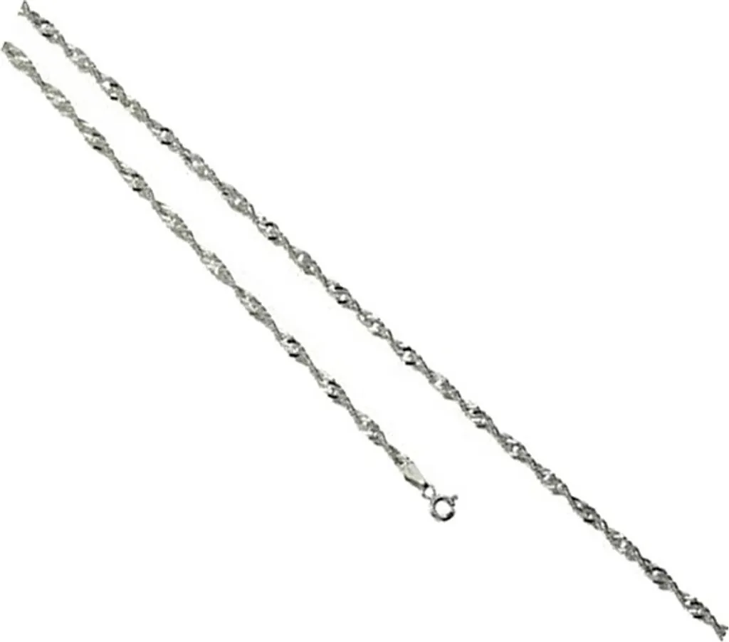 Chaîne en argent sterling 925 avec maille torsadée scintillante