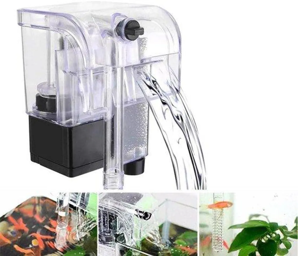 Filtre suspendu cascade pour aquarium d'eau douce avec système de pompe