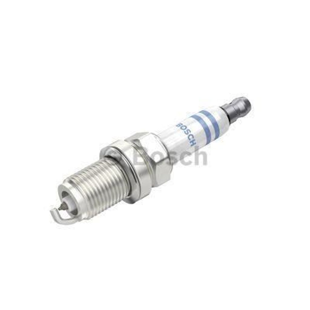 A single Bosch spark plug is shown against a white background.