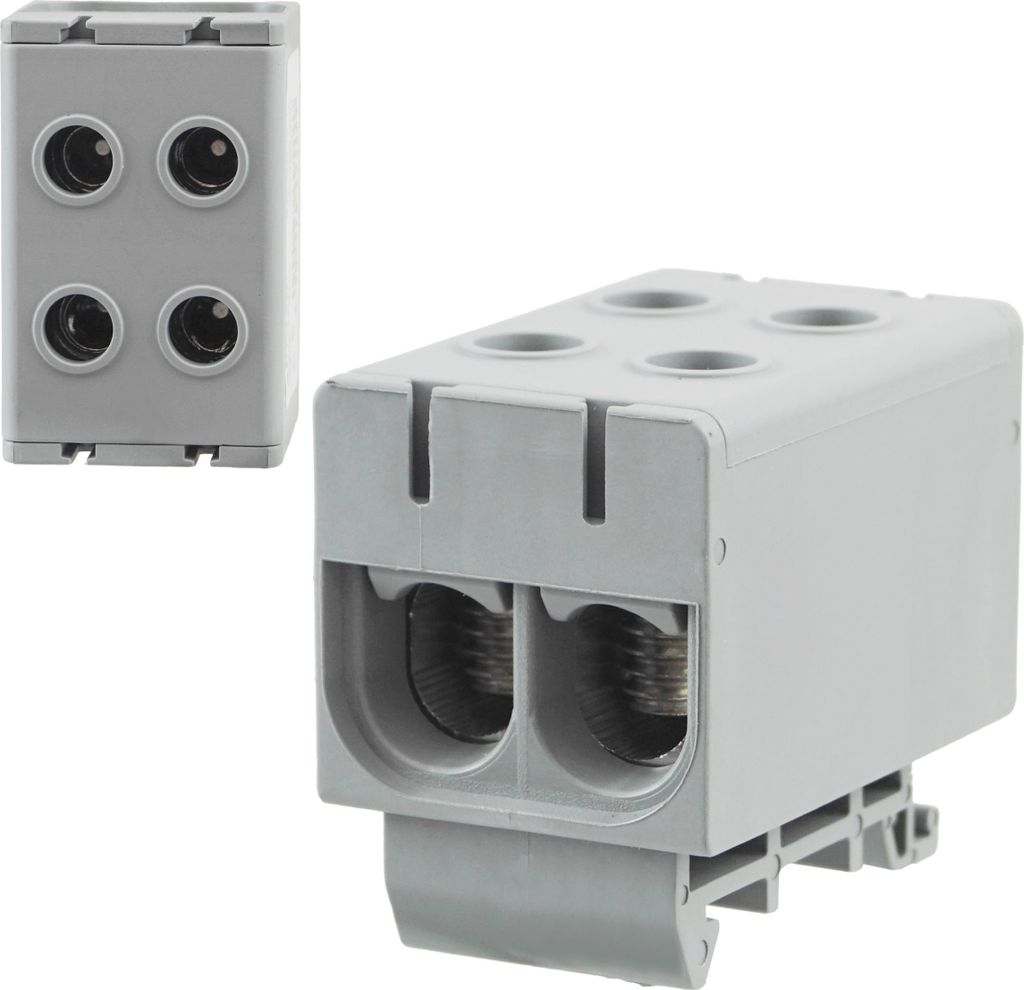 Universalklemme Hutschiene Leitungsklemme Anschlußklemme Klemmblöcke 50mm² Grau
