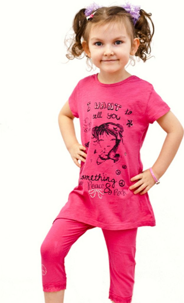 4581 Bondi T-Shirt Mädchen 122 Pink – Kinder Shirt aus 100 % Baumwolle – Sommer Oberteil