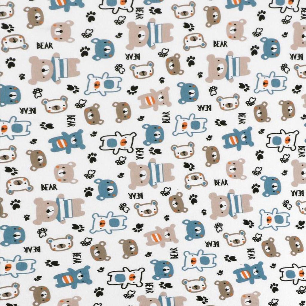 Stoff - bedrucktes elastisches Gestrick - Breite 175 cm - Beige
