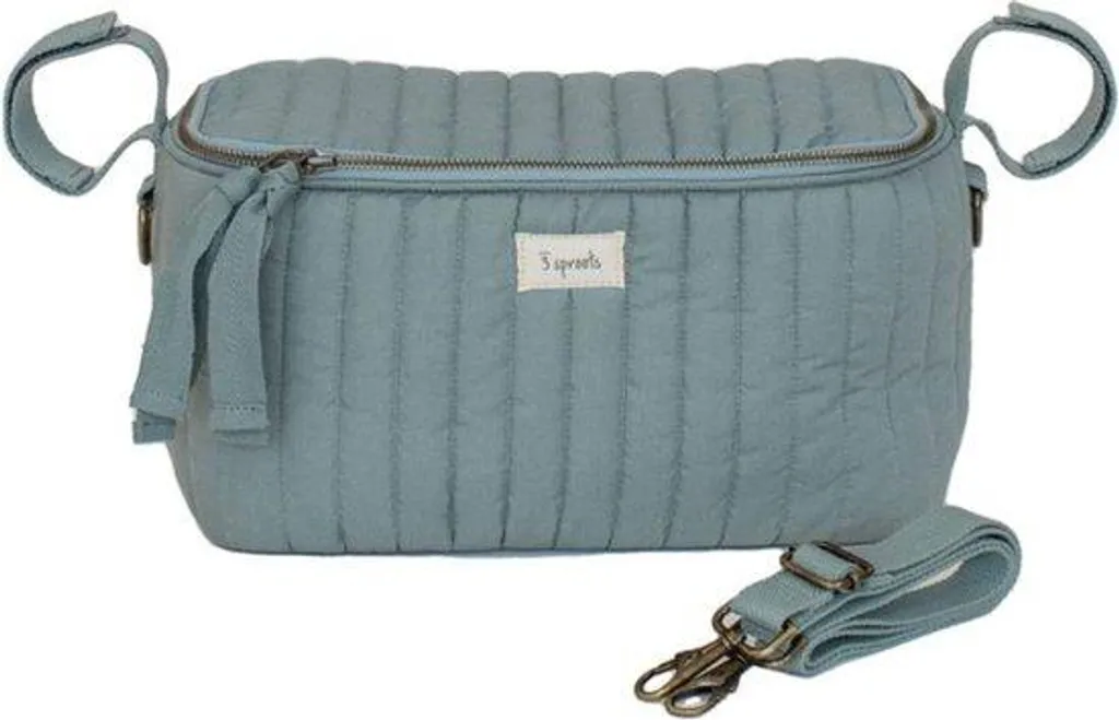 Sac de rangement poussette pour sorties bébé avec double porte-boisson