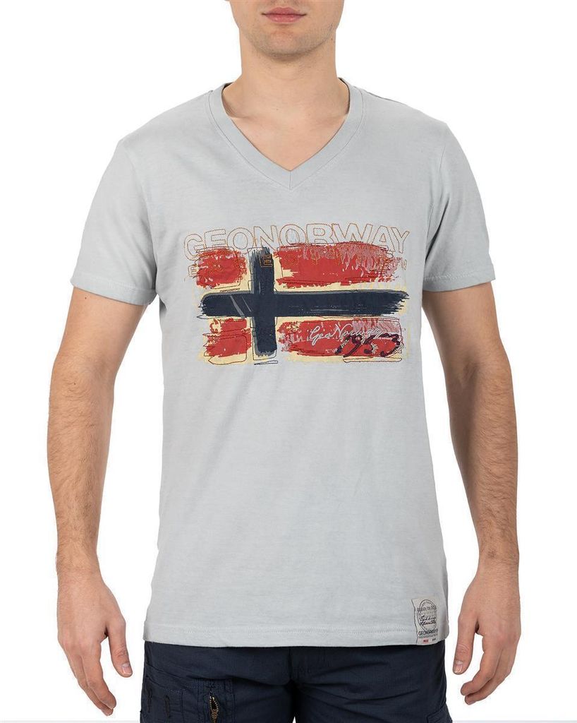 Geo Norway Regular Fit T-Shirt Herren Joasis Light Grey M