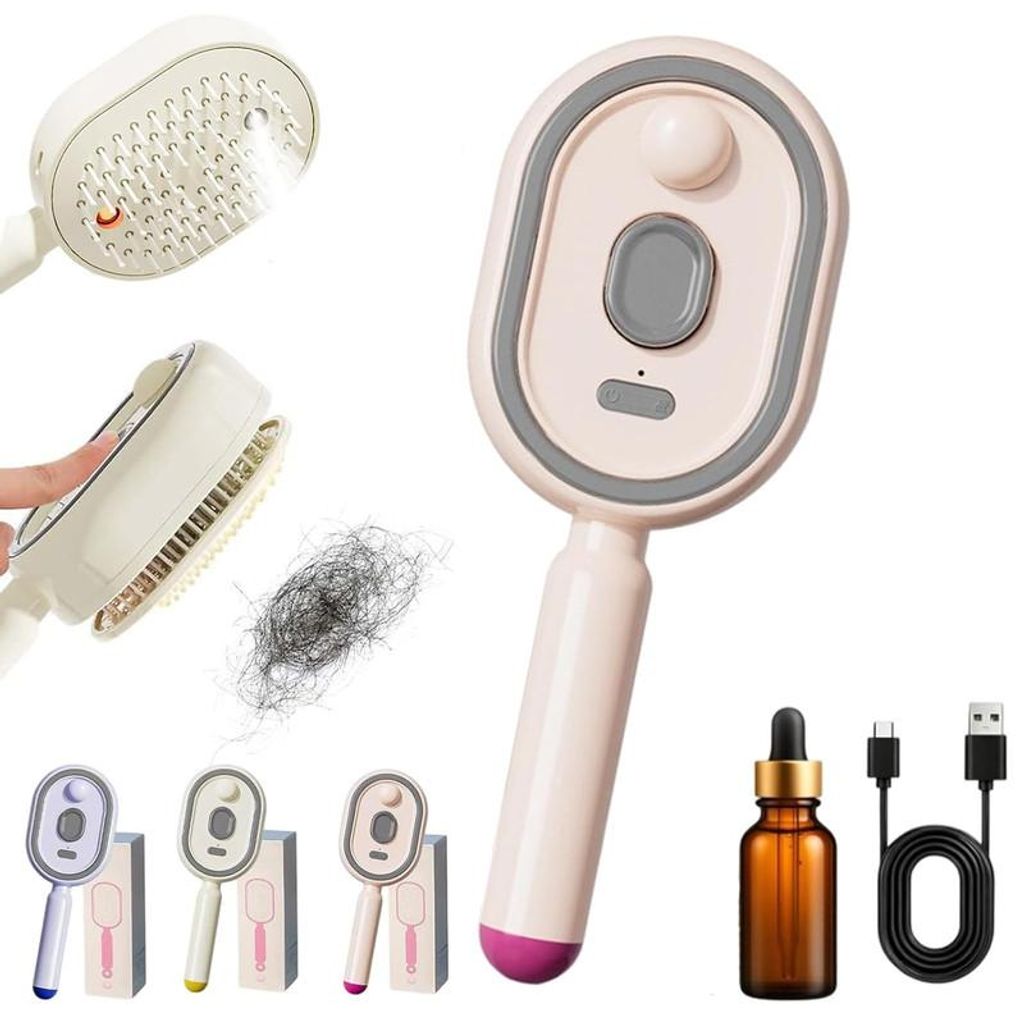 Elektrische Sprüh-Haarbürste, Dampf & Massage, Produktbild 