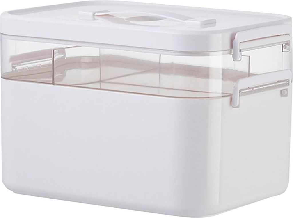 Erste-Hilfe-Box mit doppelten Schichten und multifunktionaler Organisation für zu Hause und unterwegs