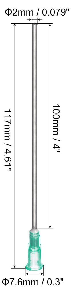 20 Stš¹ck 14G Kunststoff-Dispensier-Nadeln mit Luer-Lock, 4" Stahl-Nadelrohr aus hitzebest?ndigem PP-Kunststoff mit stumpfer Spitze fš¹r Flš¹...
