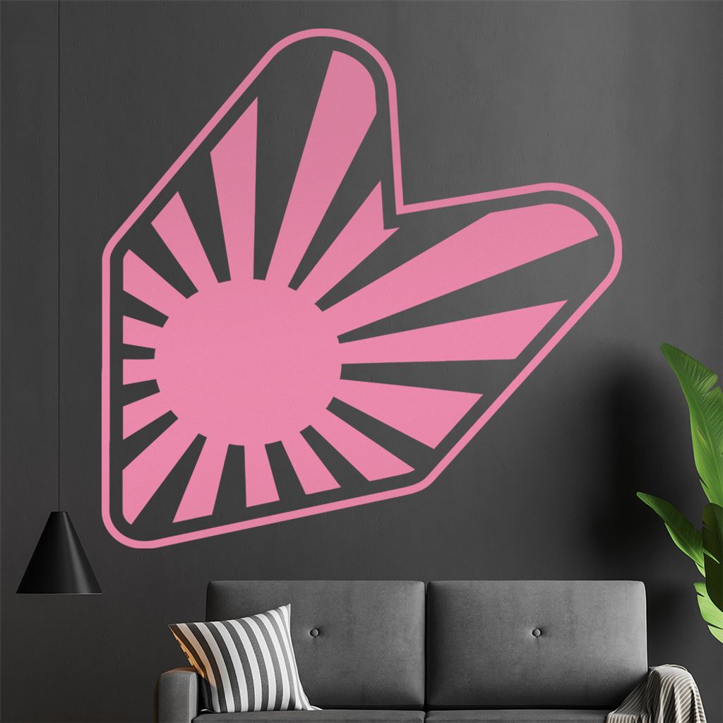 JDM Kriegsflagge Wandtattoo in 6 Größen - Wandaufkleber Wall Sticker - Dekoration, Küche, Wohnzimmer, Schlafzimmer, Badezimmer