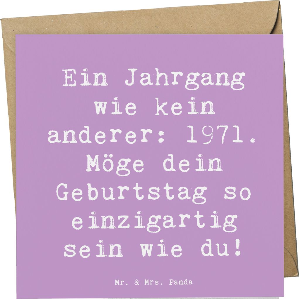 Mr. & Mrs. Panda Klappkarte Spruch 1971 Geburtstag - Produktbild 
