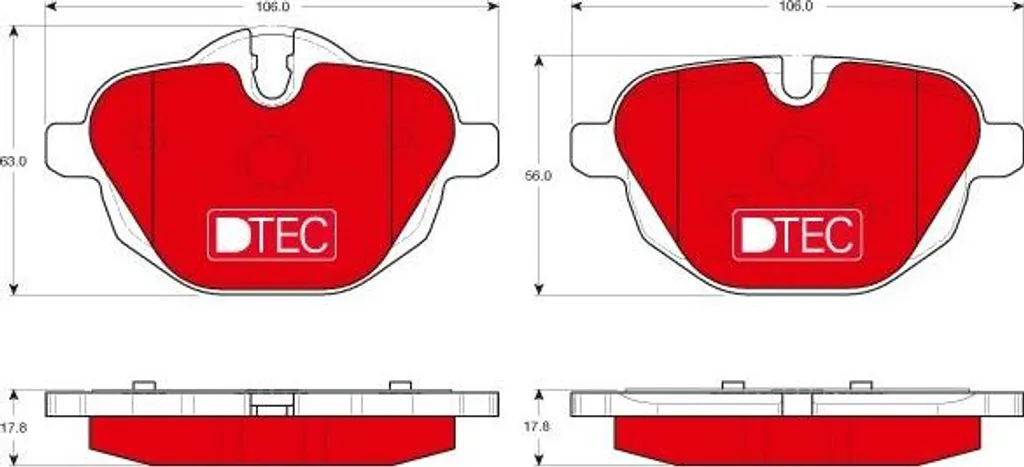 Plaquettes de frein TRW GDB1840DTE pour BMW Série 5 F10 F11 et X3 X4