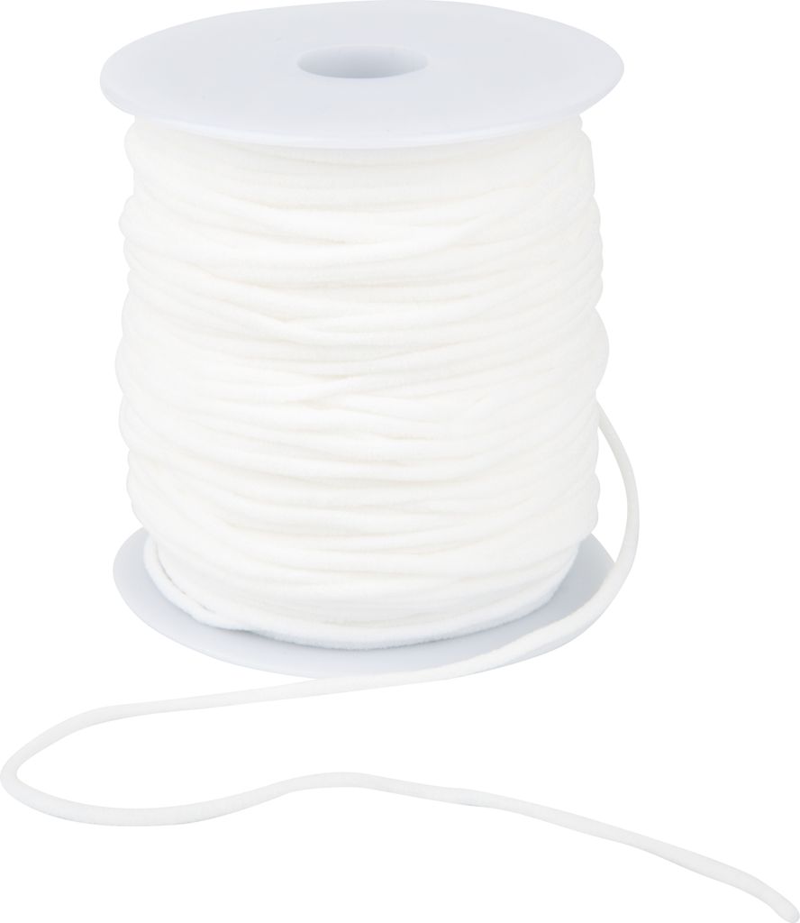 VBS XXL Elastikband "2,5 mm", 50 m Weiß