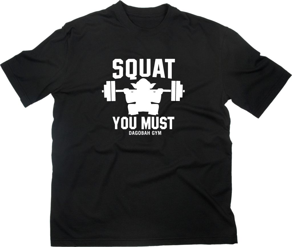 Styletex23 T-Shirt Squat You Must Dagobah Gym Fun, schwarz, L