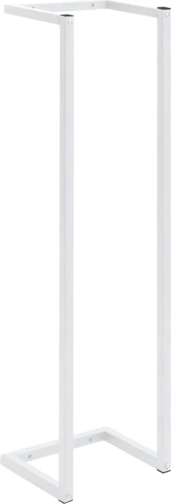 Porte-serviettes sur pied en acier blanc pour salle de bain moderne