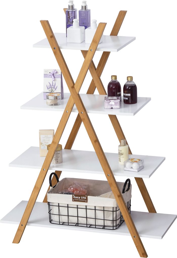 kleankin Badregal, 4 Ebenen Treppenregal, Leiterregal, Produktbild 