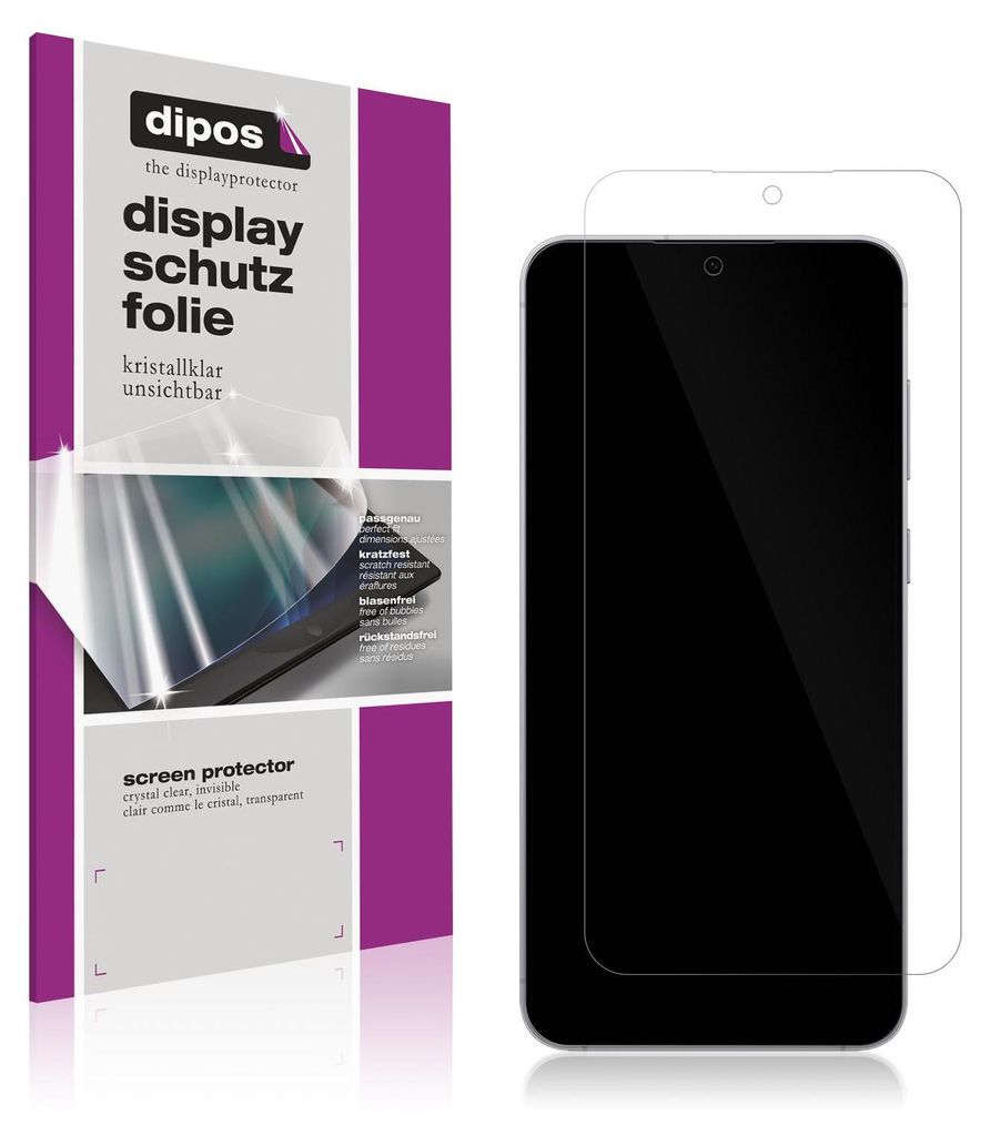 A product shot showing the packaging for screen protectors and a screen protector applied to a smartphone.