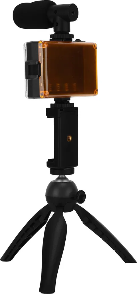 Pack vlog complet : trépied, lampe LED et micro pour vidéo sur mobile