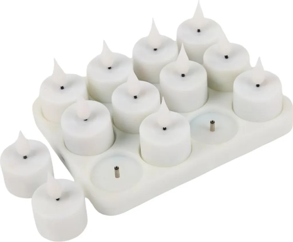 INF Set 12 Candele LED Magnetiche: Ricarica 5V/6A e Batteria 500mAh
