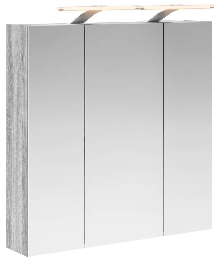 Badezimmerspiegelschrank Graues Sonoma 70 x 14,5 x 70 cm
