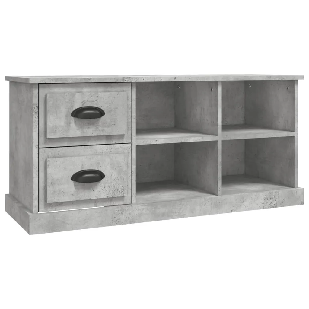 Mobile TV 102cm Grigio Cemento SYFAX - Legno Multistrato Resistente
