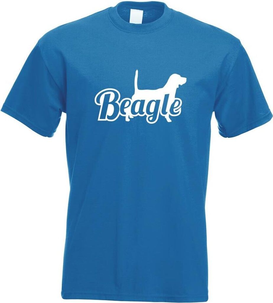 Kiwistar - T-Shirt - royal - Beagle - Hund Motiv Bedruckt Funshirt Design Print - mit Motiv Bedruckt - Funshirt Design - Sport - Freizeit - Herren ...