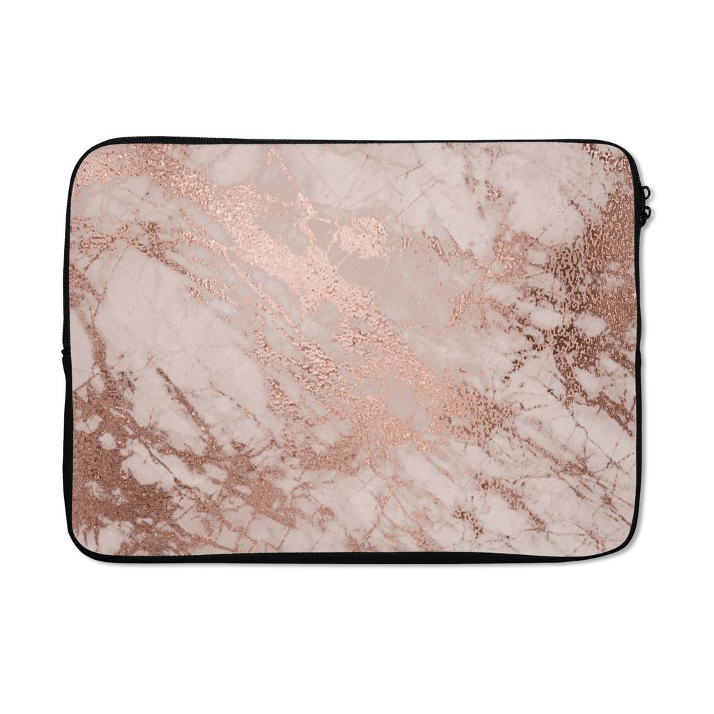 MuchoWow Laptop Hülle 14 ZollMarmor - Rosa - Luxus - Marmoroptik - Glitzer - Design Laptoptasche - Laptoptasche - Stoßsicher - Schutzhaube - Re...