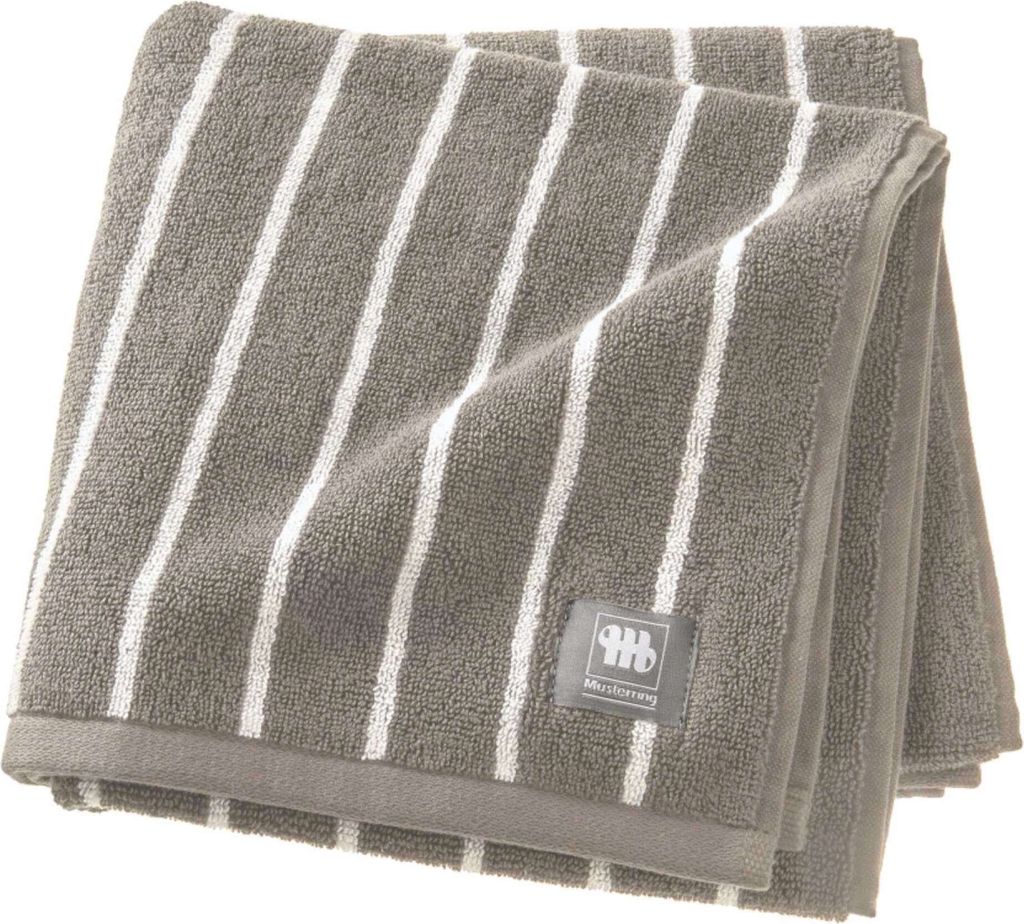 Asciugamano MUSTERRING NEEDLESTRIPE Grigio 50 x 100 cm Immagine del prodotto 