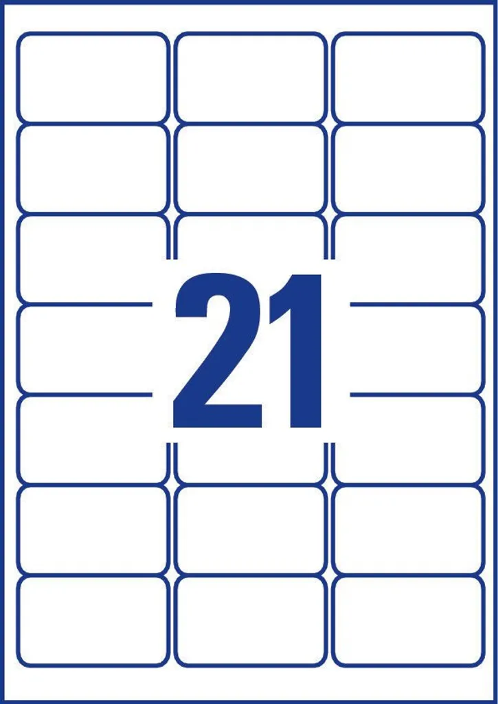 Avery L7560 Étiquettes Invisibles Haute Qualité 63,5x38,1 mm Laser