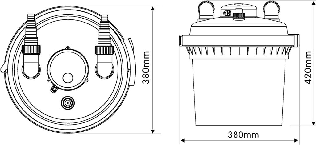 SunSun CPF-280 tlakový jazierkový filter 9000 l/h / 11 W Obrázok produktu 6