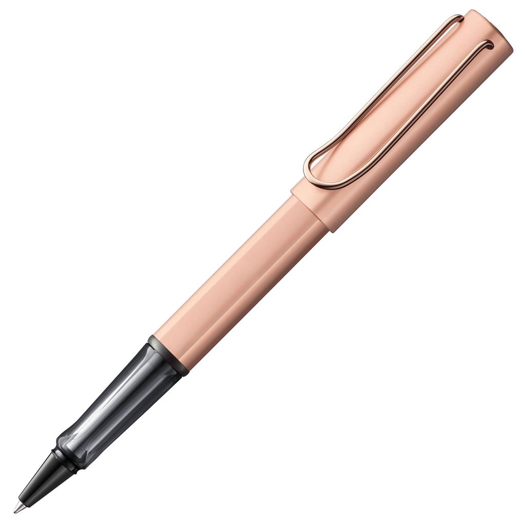 LAMY Lx rosegold Tintenroller Griff Alu Gehäuse Tintenrollermine M 63 Strichbreite M in schwarz Metalletui