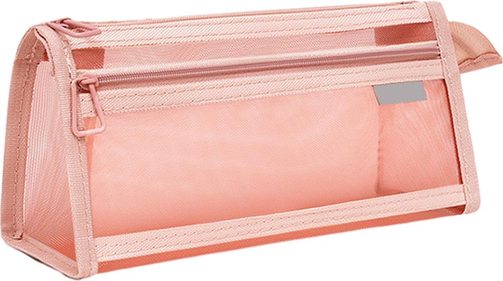 Federmäppchen aus Netzstoff mit Reißverschluss, transparent, doppellagig, multifunktional, Aufbewahrungstasche für Schrein, Reise-Make-up-Organi...