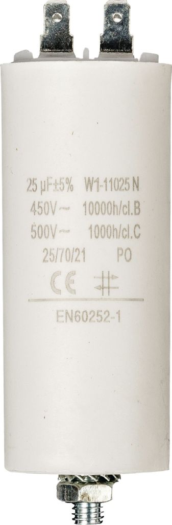 Fixapart W1-11025N, Fixed capacitor, Zylindrische, Weiß, Produktbild 