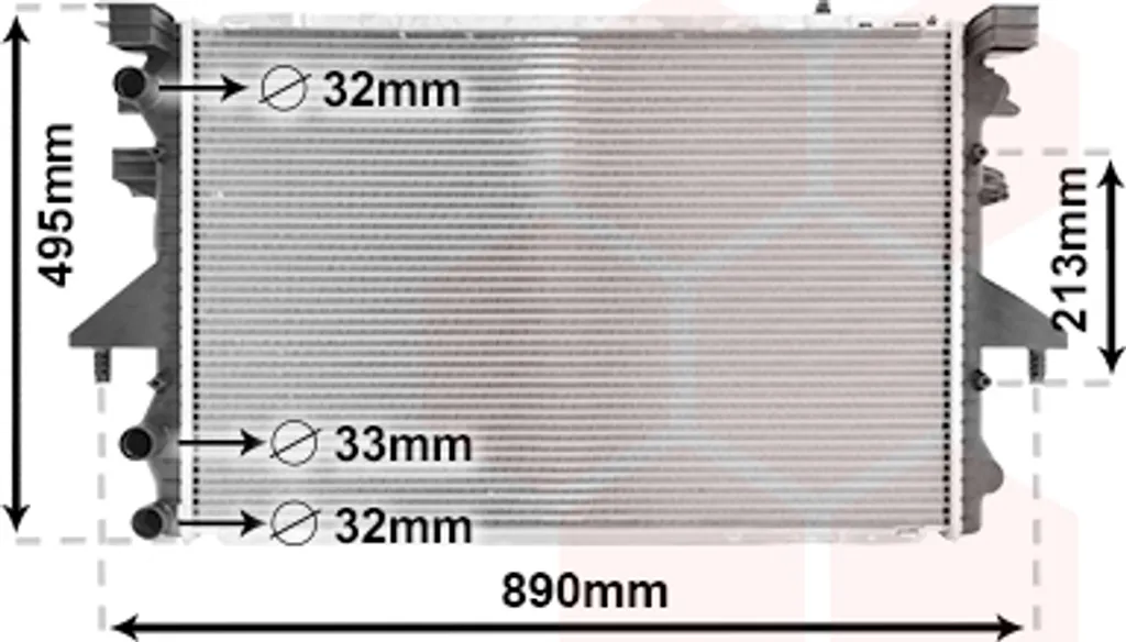 Radiateur Moteur 2.0i 8V et 1.9TDi (±AC) soudé 58002230 - 710x463x24 mm
