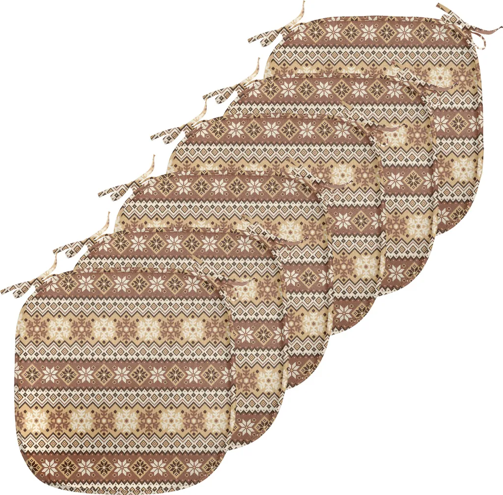 Coussins de Chaise de Cuisine avec Sangles 40x40 cm Lot de 6 pour Salle