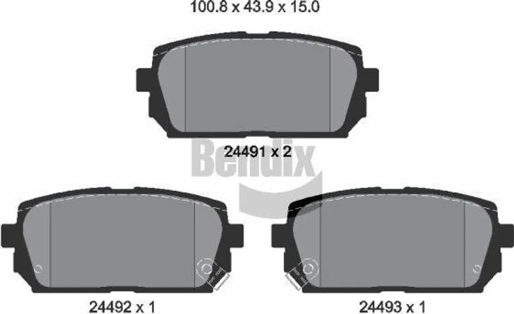 Plaquettes de frein BENDIX BPD2161 : fini les bruits OE 583021DA00