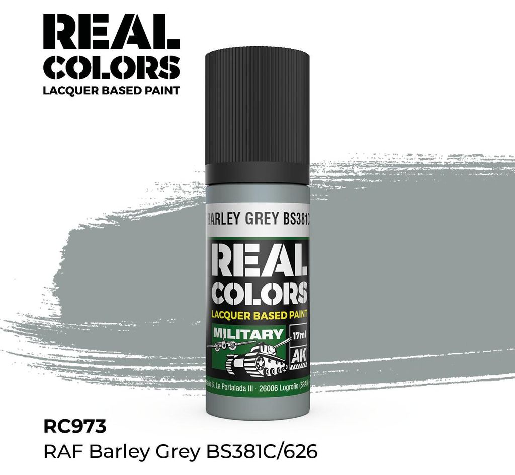 AK Interactive REAL COLORS Raf Barley Grey Bs381C/626 17 ml.