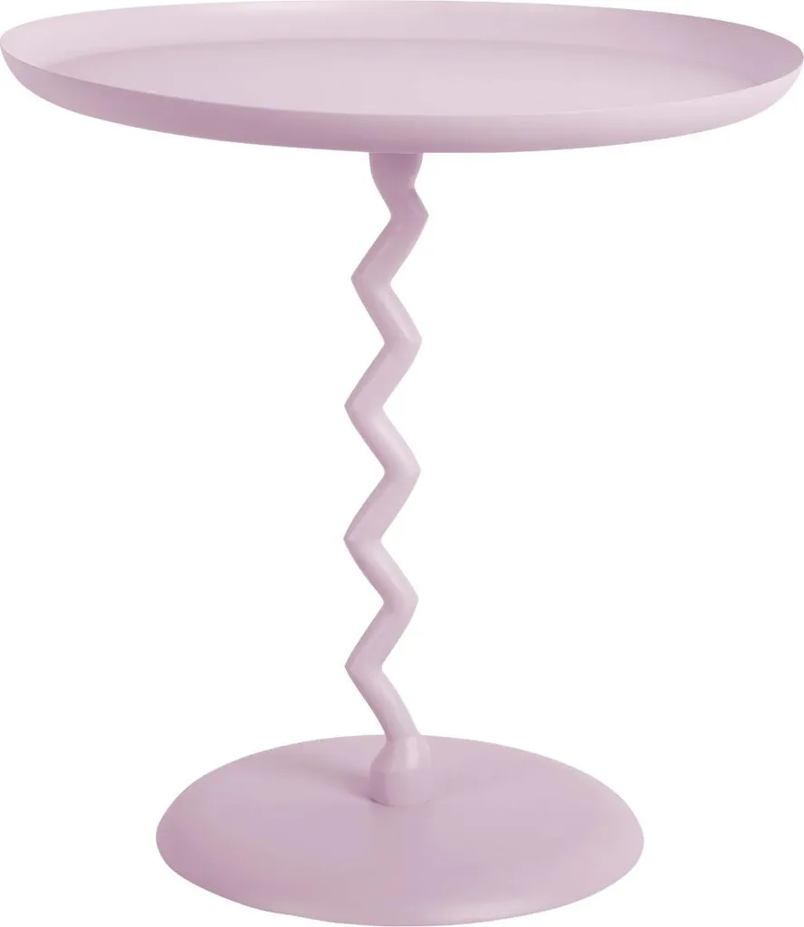 Petite table d'appoint Zig Zag Violet Ø40cm : gagnez de la place avec style